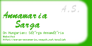 annamaria sarga business card